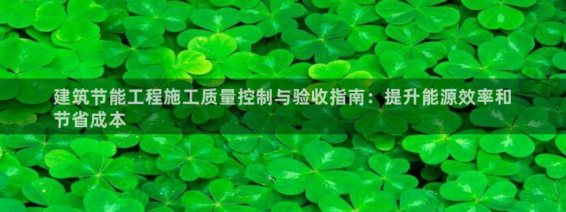 e尊国际平台：建筑节能工程施工质量控制与验收指南：提升能源效率和
节省成本
