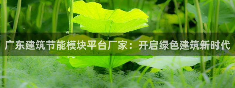 尊亿娱乐国际官网：广东建筑节能模块平台厂家：开启绿色建筑新时代